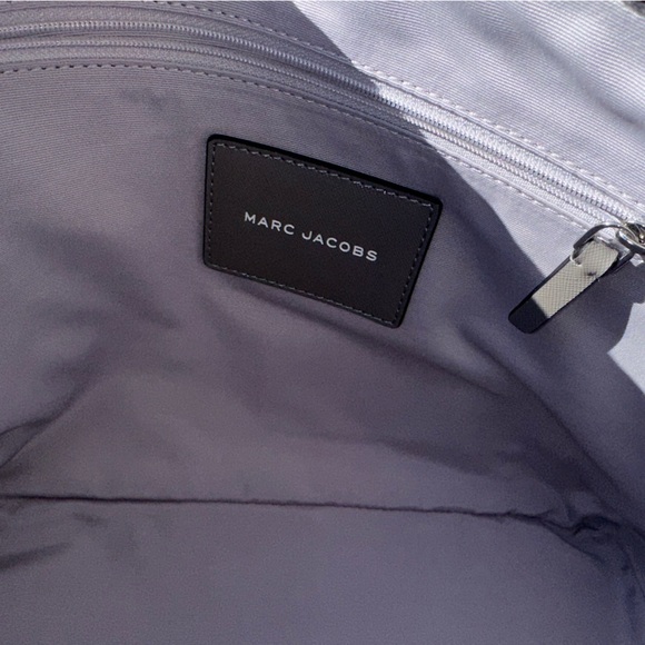 Marc Jacobs Steel Grey Saffiano Dome Satchel w/ Logo Strap | Retail $425 - Picture 4 of 9